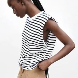 NWT Zara Shoulder Pad Top